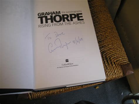 Rising From The Ashes. the autobiography by Thorpe. Graham. Signed ...