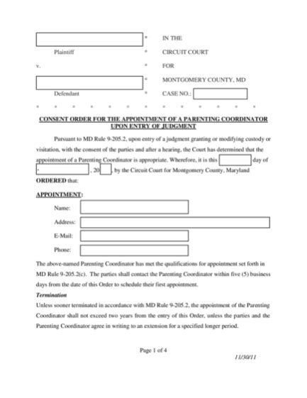 Montgomery County Md Circuit Court Forms - CountyForms.com