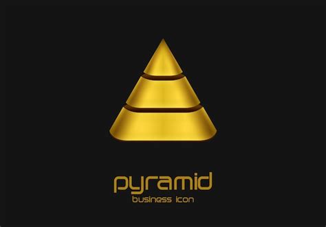 Premium Vector | Logo in the shape of a pyramid design template