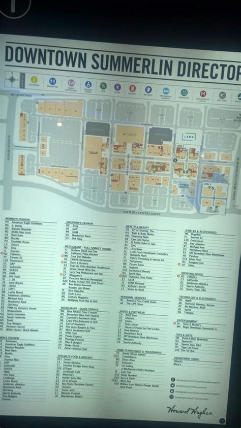 Downtown Summerlin Map | Color 2018