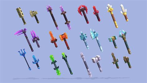 Elemental Weapons - 3D model by LuccaH [f86633e] - Sketchfab