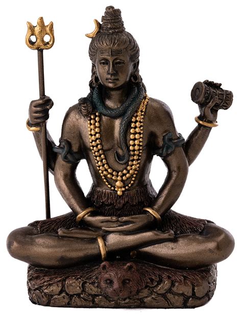 Buy Top Collection Mini Lord Shiva Statue in Lotus Pose - Hindu God and ...