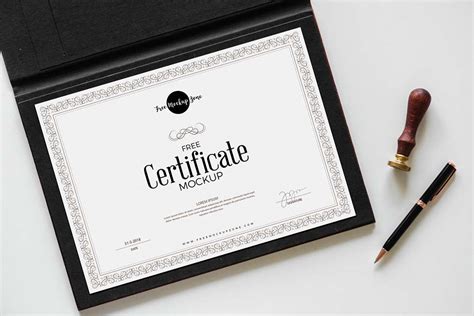 Free Elegant Certificate Mockup | Mockuptree