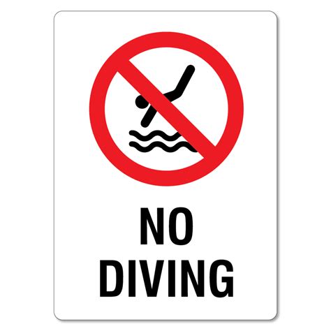 No Diving Sign - The Signmaker