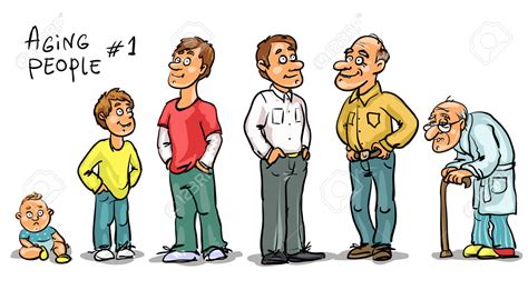 41116658-Aging-people-set-1-Men-at-different-age-Hand-drawn-cartoon-men ...