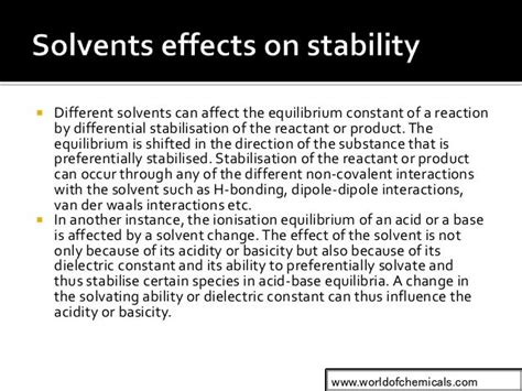 Solvent Effects on Chemical Reaction