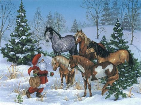 Christmas Horse Wallpaper Free - WallpaperSafari