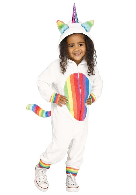 Girls Toddler Rainbow Unicorn Costume