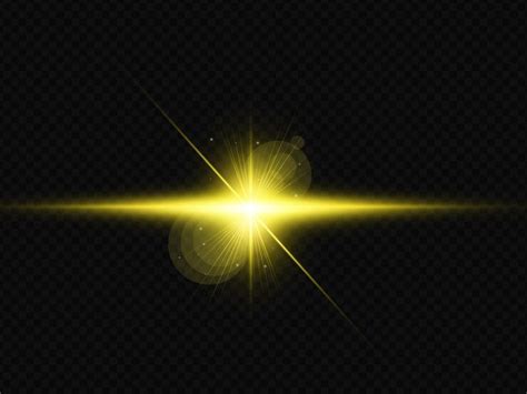 Premium PSD | Yellow light effect with a lens flare. yellow light effect.