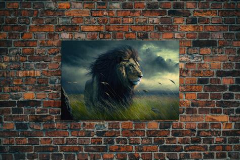 Lion Wall Art Lion Canvas Majestic Lion Canvas Wall Art Framed Canvas ...