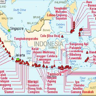 Map of volcanoes in Indonesia | Download Scientific Diagram