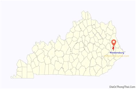 Map of Prestonsburg city