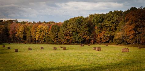 1920x1080px, 1080P free download | Hayfield, cloudy, fall, farm ...