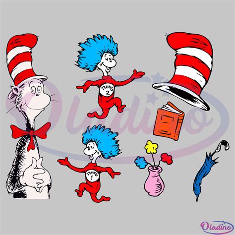 Dr Seuss Thing Bundle SVG Digital File, Dr Seuss Svg