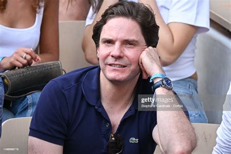 Daniel Brühl attends the 2023 French Open at Roland Garros on June ...