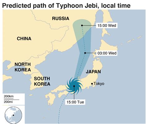 Japan Typhoon Map