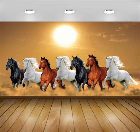 Buy Avikalp Exclusive Awi3249 Seven Running Horses vastu 7 Horses Seven ...