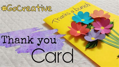 Thank You Cards Greeting Cards Paper Homemade Thank you Card etna.com.pe