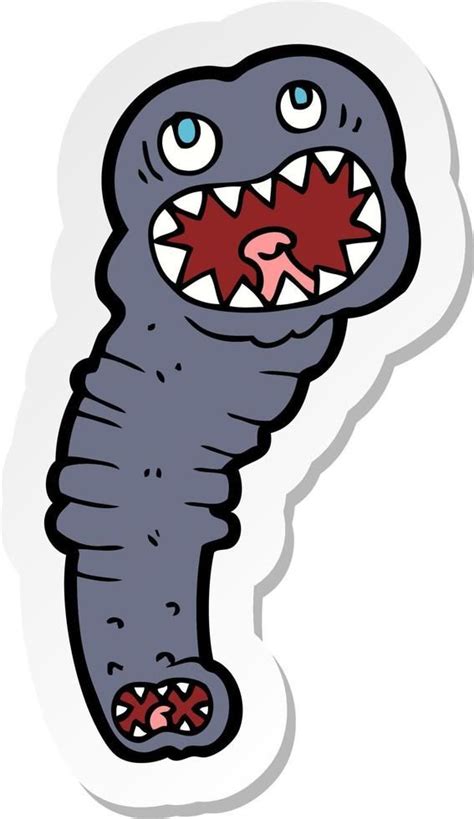 sticker of a cartoon leech in 2024 | Drawings, A cartoon, Cartoon