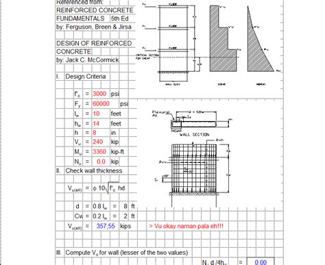 Shear Wall Design Spreadsheet