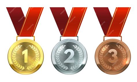 Premium Vector | Gold, silver and bronze medals