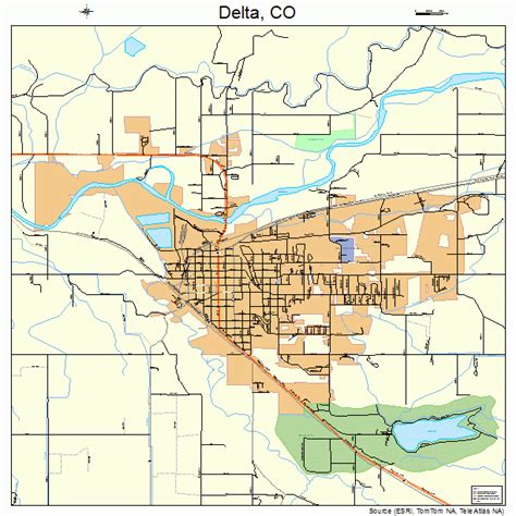 Delta Colorado Street Map 0819850