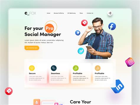 Social Media Marketing Landing Page Design