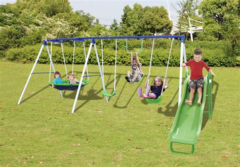 Sportspower Outdoor Playset with Saucer Swing