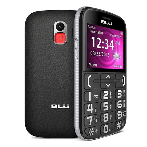 Refurbished BLU Joy J010 Unlocked GSM Senior Friendly Phone - Black ...