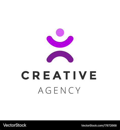 Creative agency logo design template Royalty Free Vector