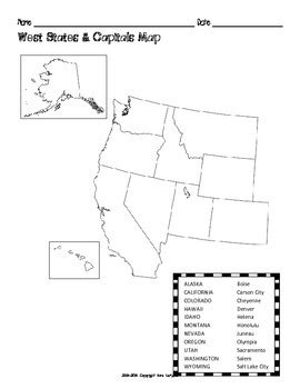 Us Western Region States And Capitals