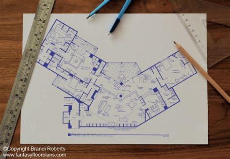 Frasier Floor Plan | Frasier Apartment Layout Poster