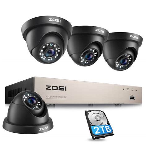 ZOSI 16-Channel 5MP-Lite 2TB DVR Security Camera System With 12-Wired ...