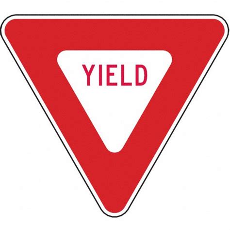 LYLE Yield Traffic Sign, Sign Legend Yield, MUTCD Code R1-2, 12 in x 12 ...