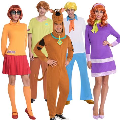 Official Adult's Scooby Doo Fred Velma Shaggy Daphne Gang Fancy Dress ...