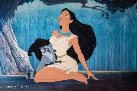 Walt Disney Pocahontas and Meeko Hand Painted Animation Cel | Etsy UK