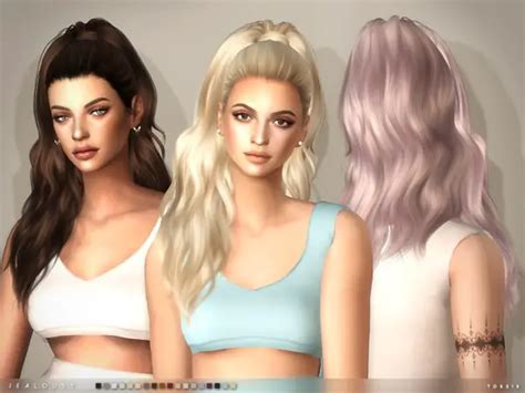 The Sims Resource: Jealousy Hair by toksik - Sims 4 Hairs