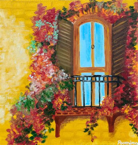 The Mediterranean Balcony Painting by Poornima Chaudhary | Saatchi Art