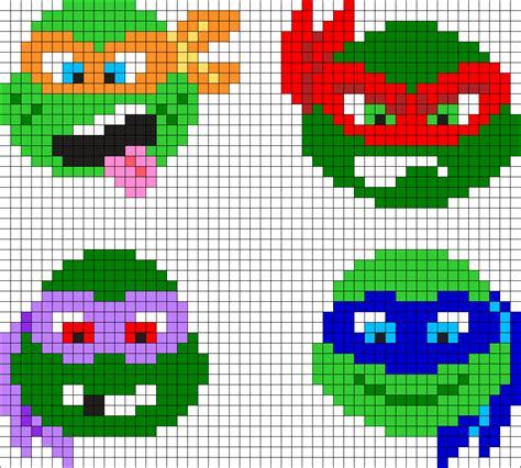 Teenage Mutant Ninja Turtles Perler Bead Pattern | Bead Sprites ...