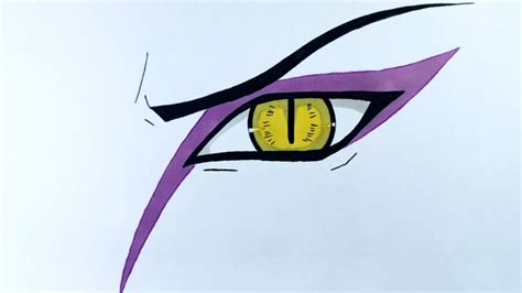 How to Draw Orochimaru's Eyes - YouTube