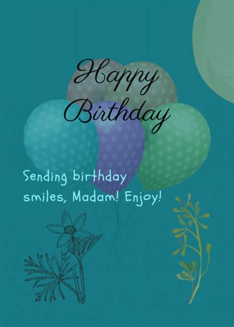 happy birthday madam gif - All Wishes in GIF