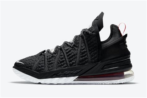 Nike LeBron 18 Black University Red White CQ9283-001 Release Date - SBD