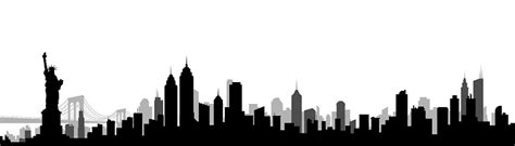 New York City Skyline Silhouette Vector Illustration Stock Illustration ...