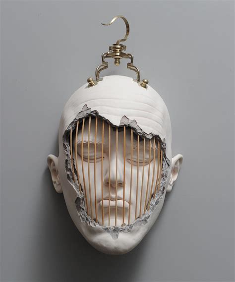 Abstract Ceramic Face Sculptures by Johnson Tsang