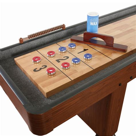 9' Deluxe Dark Cherry Shuffleboard Table