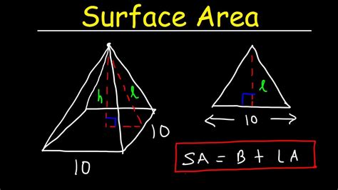 Surface Area of a Pyramid - Lateral Area - Geometry - YouTube