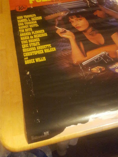 Pulp Fiction Poster. Uma Thurman Smoking. Promo. Unopened and Sealed ...