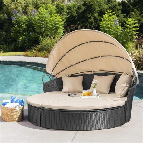 Free 2-day shipping. Buy Walnew Outdoor Patio Round Daybed with ...