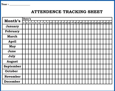 Attendance Tracker Template