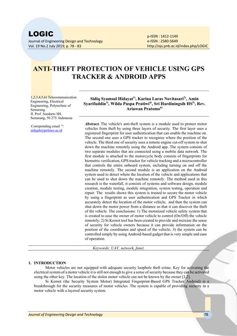 (PDF) Anti-Theft Protection of Vehicle Using GPS Tracker & Android Apps